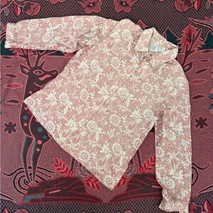 Women’s Pink Floral Button-Down Shirt